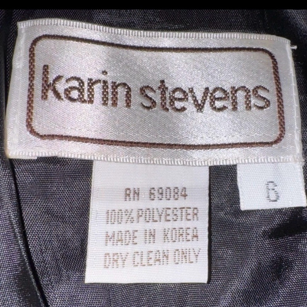 Karin Stevens Black Sheath Dress Sz 6 Sleeveless Classic Work Office Chic - Picture 5 of 6